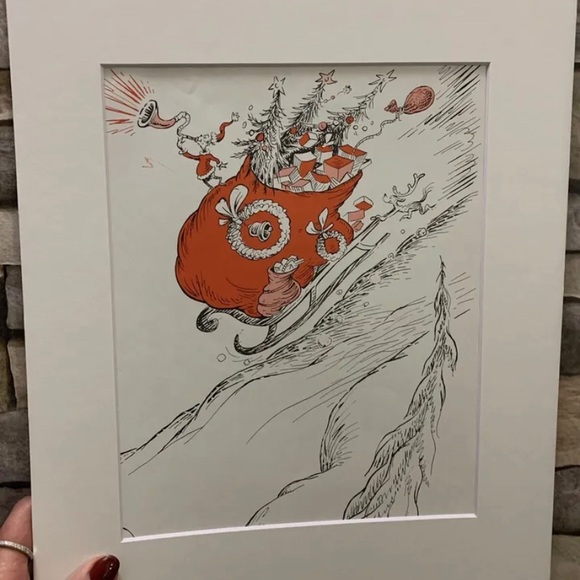 DR.SEUSS Other - DR.SEUSS Litho (1957) 8x11" Matted 11x14" -Grinch- New!